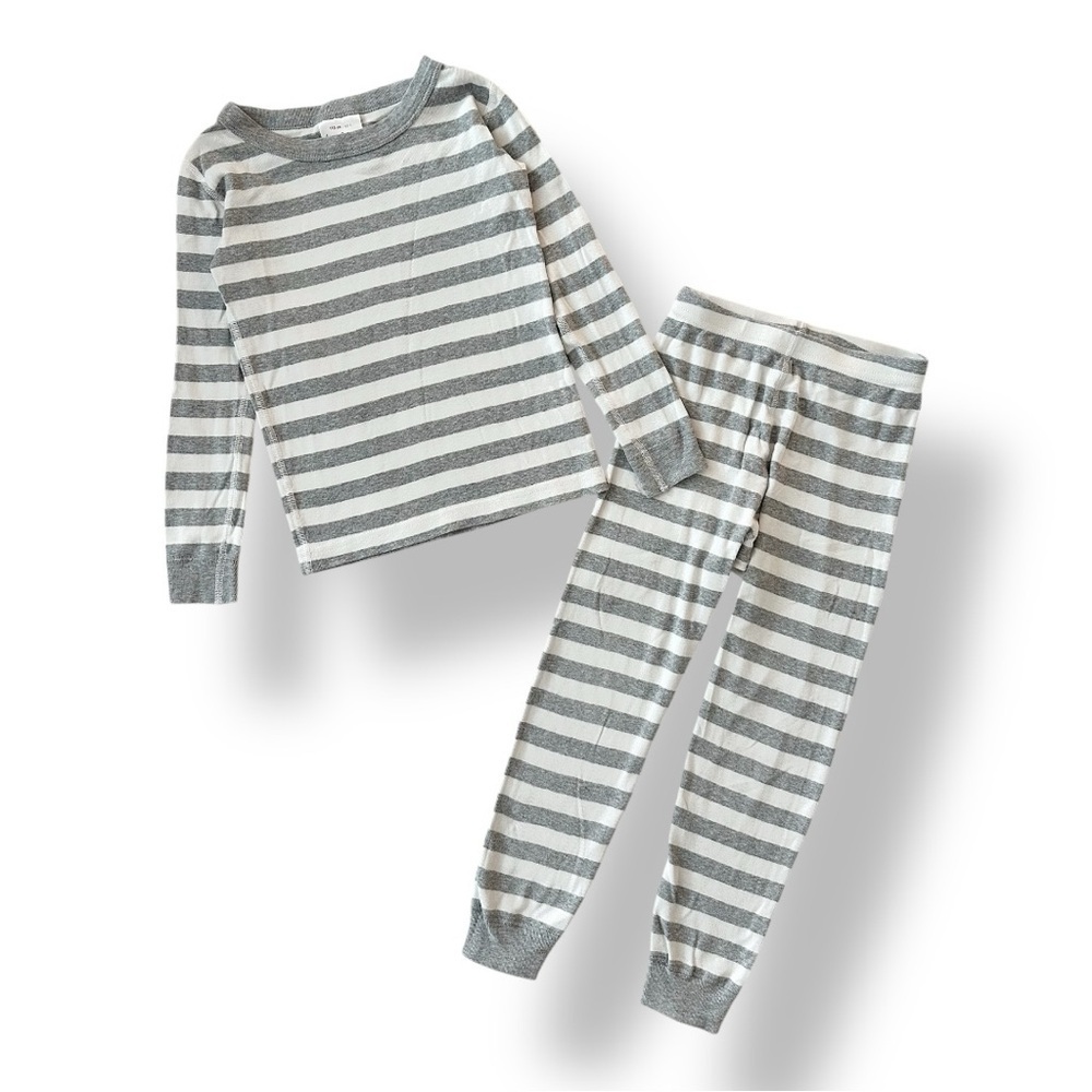 Hanna Andersson | Classic Striped Long John Set (5 yrs) 🩶🤍